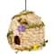 6.25" Beehive with Bees Spring Hanging Decoration